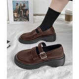 ブラウン | ローファー レディース 厚底 太ヒール | SUNSHINE CLOSET