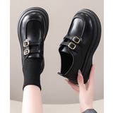ブラック | 厚底ローファー メアリージェーン靴 美脚 | Miniministore