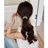 グリーン | シュシュ サテンプリーツ 韓国風ヘアゴム | SUNSHINE CLOSET