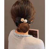 ブラック | シュシュ リボン パール ヘアゴム韓国風 | Miniministore