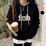 ロゴパーカー レディース 裏起毛 韓国 | Miniministore | 詳細画像1