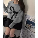 リボン柄ニット セーター プルオーバー | Miniministore | 詳細画像14 