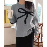 リボン柄ニット セーター プルオーバー | Miniministore | 詳細画像9 