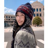 ニット帽子 レディース 配色 紐付き | Miniministore | 詳細画像10