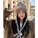 ニット帽子 レディース 配色 紐付き | Miniministore | 詳細画像18