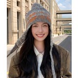 ニット帽子 レディース 配色 紐付き | Miniministore | 詳細画像19