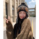 ニット帽子 レディース 配色 紐付き | Miniministore | 詳細画像22