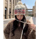 ニット帽子 レディース 配色 紐付き | Miniministore | 詳細画像3