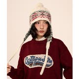 ニット帽子 レディース 配色 紐付き | Miniministore | 詳細画像5