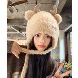 ニット帽 鹿角 くま耳 レディース 秋冬 | Miniministore | 詳細画像2 