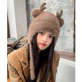 ニット帽 鹿角 くま耳 レディース 秋冬 | Miniministore | 詳細画像5 