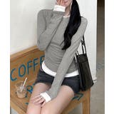 長袖Tシャツ ドッキング 無地カットソー | Miniministore | 詳細画像5