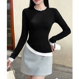 長袖Tシャツ ドッキング 無地カットソー | Miniministore | 詳細画像9