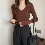 リブニットトップス レディース 韓国風 | Miniministore | 詳細画像8 