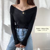 ニットトップス Vネック 肌見せ 韓国風 | Miniministore | 詳細画像4 