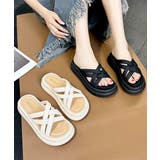 厚底サンダル クロスサンダル 美脚 夏 | Miniministore | 詳細画像16 