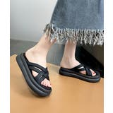 厚底サンダル クロスサンダル 美脚 夏 | Miniministore | 詳細画像4 