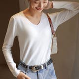 無地ニットトップス Vネック レディース | Miniministore | 詳細画像6 
