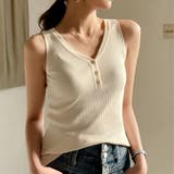 タンクトップ Vネック タイト 春夏秋 | Miniministore | 詳細画像10