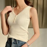 タンクトップ Vネック タイト 春夏秋 | Miniministore | 詳細画像11