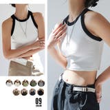 配色タンクトップ レディース ショート丈 | Miniministore | 詳細画像1