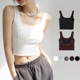 タンクトップ ショート丈 カップ付き韓国 | Miniministore | 詳細画像1