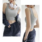 タンクトップ ショート丈 カップ付き韓国 | Miniministore | 詳細画像12