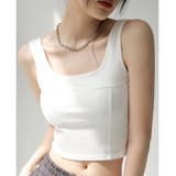 タンクトップ ショート丈 カップ付き韓国 | Miniministore | 詳細画像7