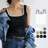 タンクトップ スクエアネック 韓国 夏服 | Miniministore | 詳細画像1 