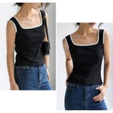 タンクトップ スクエアネック 韓国 夏服 | Miniministore | 詳細画像9 