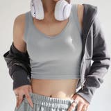 タンクトップ カップ付き バック英字ロゴ | Miniministore | 詳細画像14