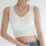 タンクトップ カップ付き バック英字ロゴ | Miniministore | 詳細画像9