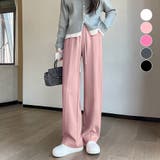 セミワイドパンツ 無地 レディース 5色 | Miniministore | 詳細画像1 