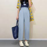 セミワイドパンツ カラーパンツ 9分丈 オフィスカジュアル | Miniministore | 詳細画像12