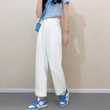 セミワイドパンツ カラーパンツ 9分丈 オフィスカジュアル | Miniministore | 詳細画像9