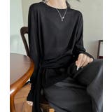 Tシャツ アシメデザイン 長袖 透け感夏 | Miniministore | 詳細画像11