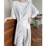 Tシャツ アシメデザイン 長袖 透け感夏 | Miniministore | 詳細画像3