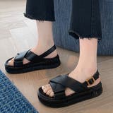 厚底 クロスベルト サンダル レディース | Miniministore | 詳細画像3