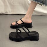 厚底サンダル ミュールサンダル 美脚 夏 | Miniministore | 詳細画像5 