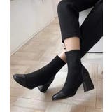 ソックス風ブーツ レディース 太ヒール | Miniministore | 詳細画像3 