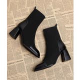 ソックス風ブーツ レディース 太ヒール | Miniministore | 詳細画像5 