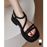 厚底 ストラップサンダル 韓国風 美脚 | Miniministore | 詳細画像1 