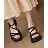 厚底 ストラップサンダル 韓国風 美脚 | Miniministore | 詳細画像3 