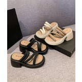 ミュールサンダル 厚底 太ヒール 美脚夏 | Miniministore | 詳細画像13