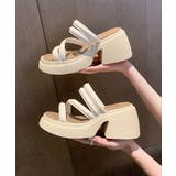 ミュールサンダル 厚底 太ヒール 美脚夏 | Miniministore | 詳細画像4