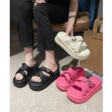 厚底 ミュールサンダル クロスベルト 夏 | Miniministore | 詳細画像1