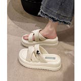 厚底 ミュールサンダル クロスベルト 夏 | Miniministore | 詳細画像6