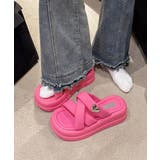 厚底 ミュールサンダル クロスベルト 夏 | Miniministore | 詳細画像7