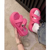 厚底 ミュールサンダル クロスベルト 夏 | Miniministore | 詳細画像8