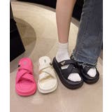 厚底 ミュールサンダル クロスベルト 夏 | Miniministore | 詳細画像9